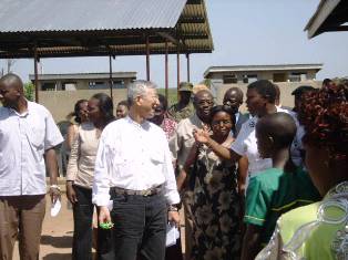 Ambassador Kato visitting the site